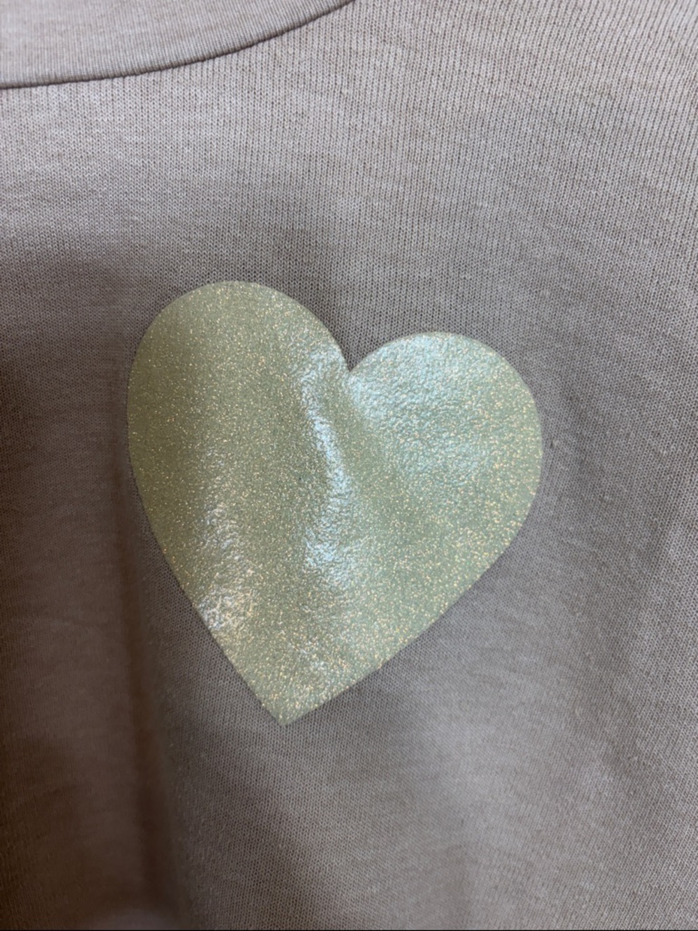 Aviator Nation Beige Fleeced Sweatshirt with Gold Heart Small - Picture 2 of 8